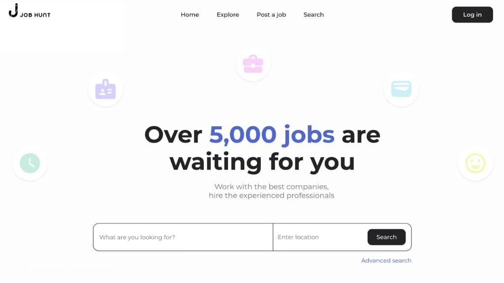 Job Hunt product interface